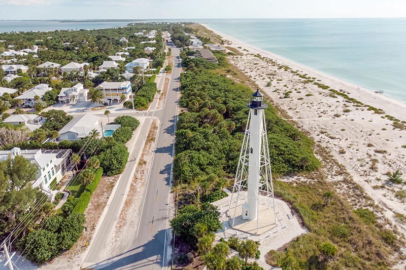 aerial view of the Boca Grande beach